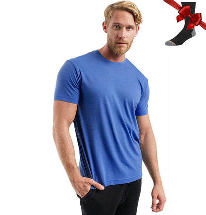 Men's Superfine Merino Wool Base Layer T-Shirt and Socks Set-The Yellow Prime