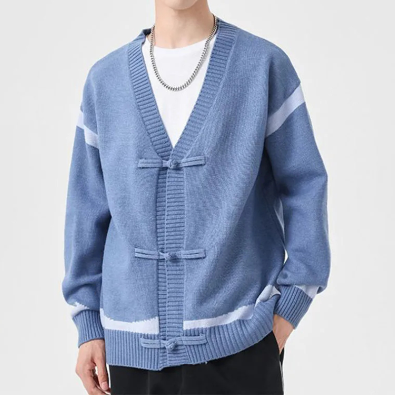 Men's Toggle Knit Cardigan-The Yellow Prime