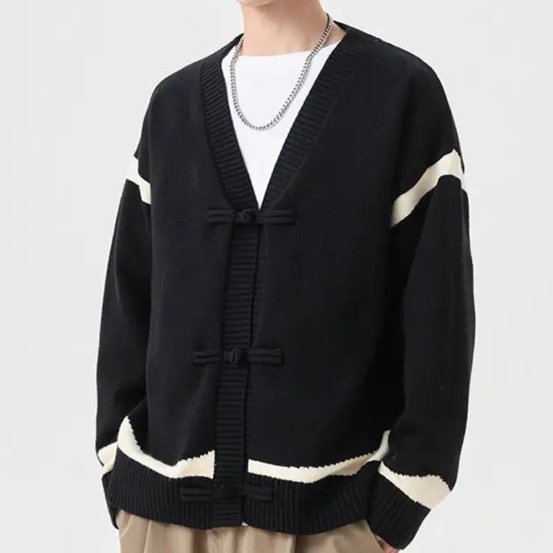 Men's Toggle Knit Cardigan-The Yellow Prime