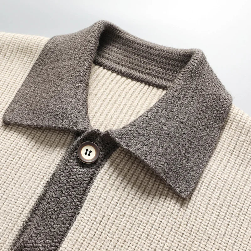 Men's Two-Tone Cardigan-The Yellow Prime