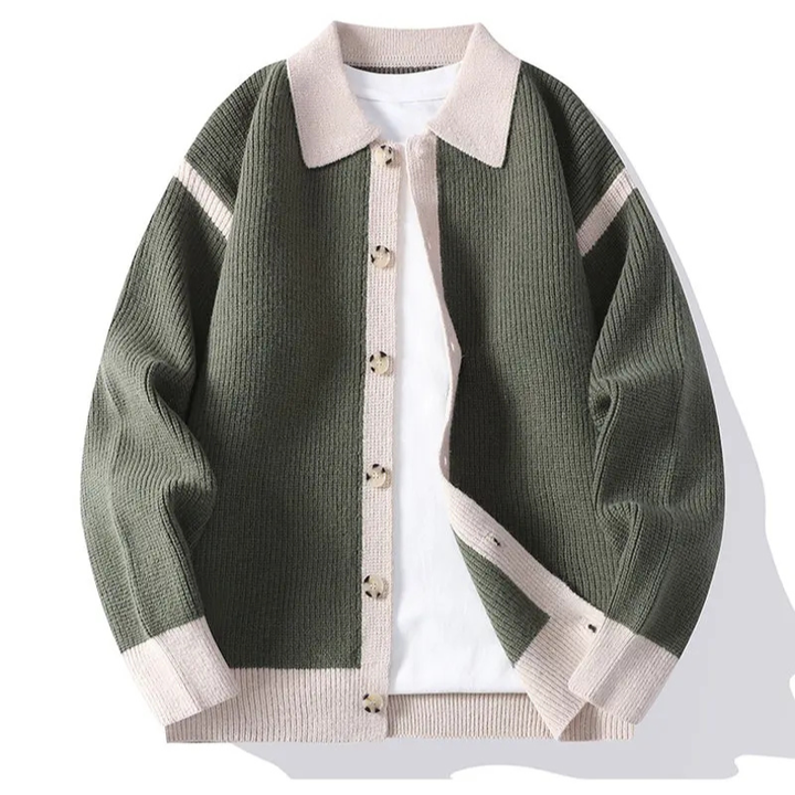 Men's Varsity Knit Cardigan - Stylish and Comfortable-The Yellow Prime