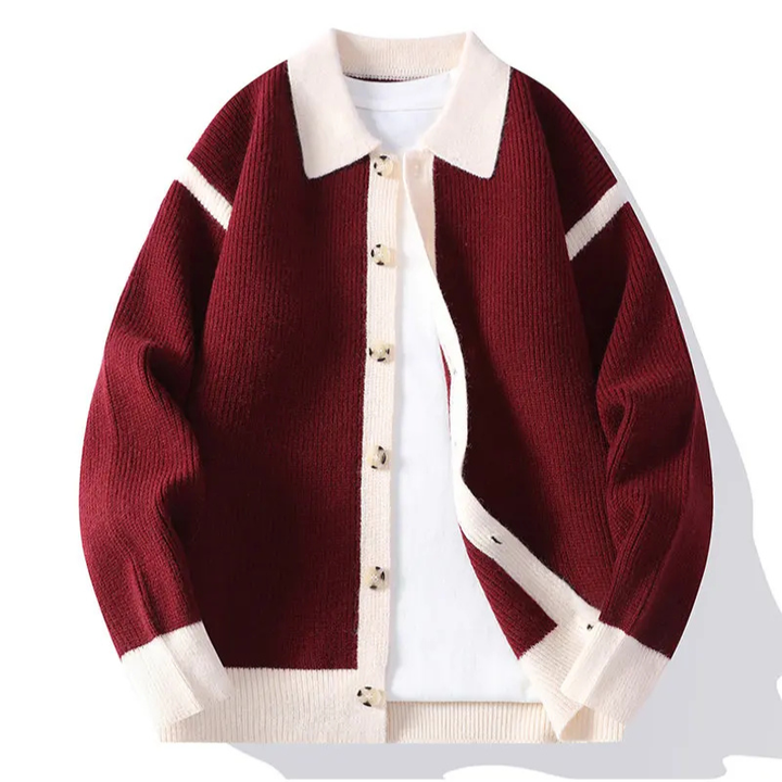 Men's Varsity Knit Cardigan - Stylish and Comfortable-The Yellow Prime