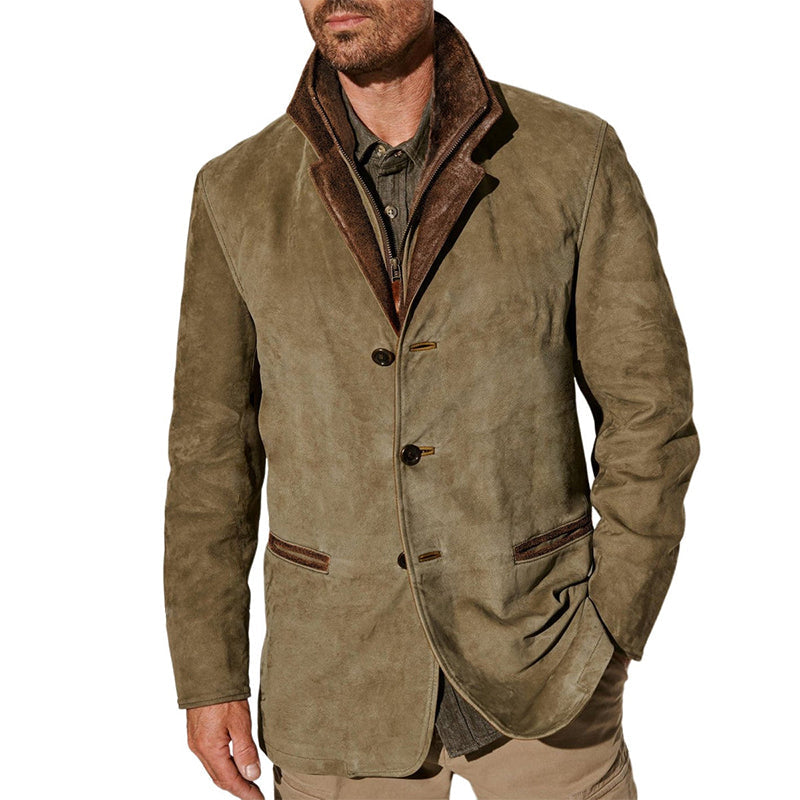 Men's Vintage Buckskin Jacket-The Yellow Prime
