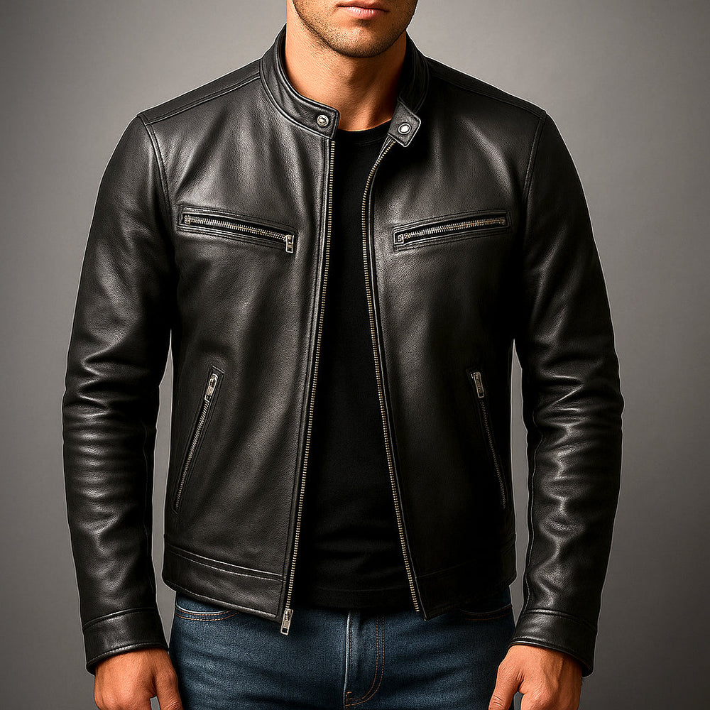 Men's Vintage Leather Jacket – Timeless Style and All-Day Comfort-The Yellow Prime