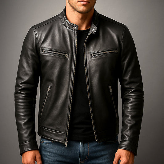 Men's Vintage Leather Jacket – Timeless Style and All-Day Comfort-The Yellow Prime