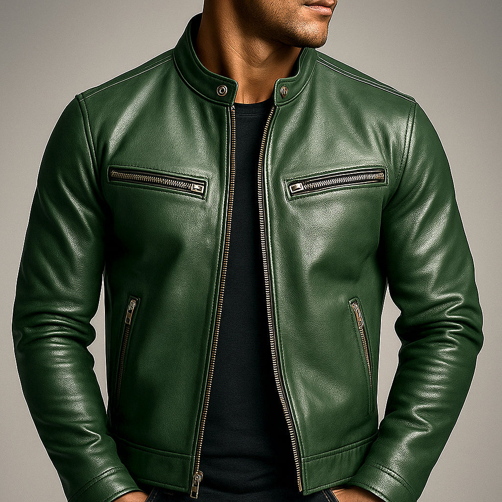 Men's Vintage Leather Jacket – Timeless Style and All-Day Comfort-The Yellow Prime