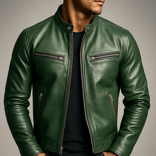 Men's Vintage Leather Jacket – Timeless Style and All-Day Comfort-The Yellow Prime