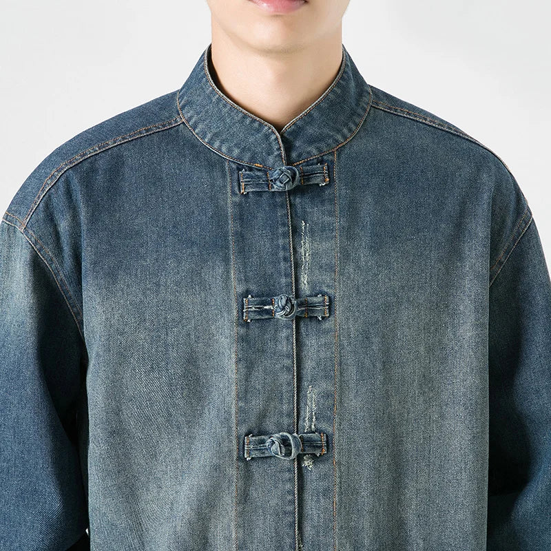 Men's Washed Denim Jacket - Eastbound Style-The Yellow Prime