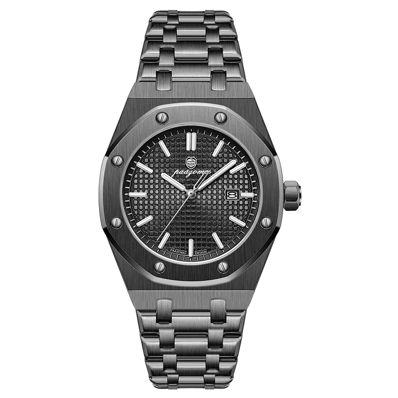 Men's Waterproof Quartz Stainless Steel Business Watch with Date-The Yellow Prime