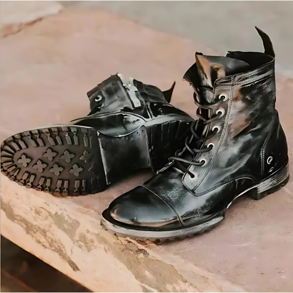 Men's Western Style Vintage Boots-The Yellow Prime
