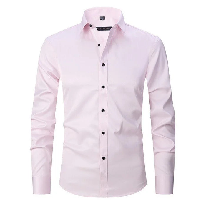 Men's Wrinkle-Free Stretch Dress Shirt-The Yellow Prime
