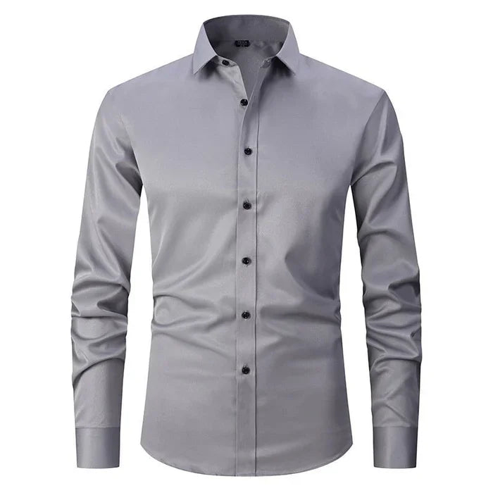 Men's Wrinkle-Free Stretch Dress Shirt-The Yellow Prime