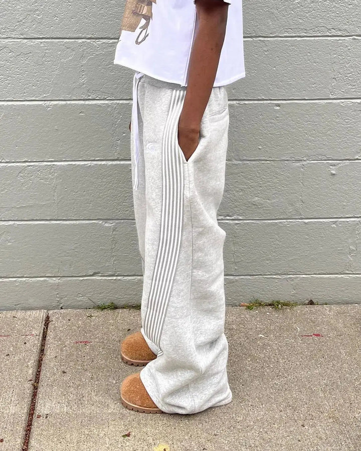 Men's breathable joggers – retro stripe, loose fit for sports and leisure-The Yellow Prime