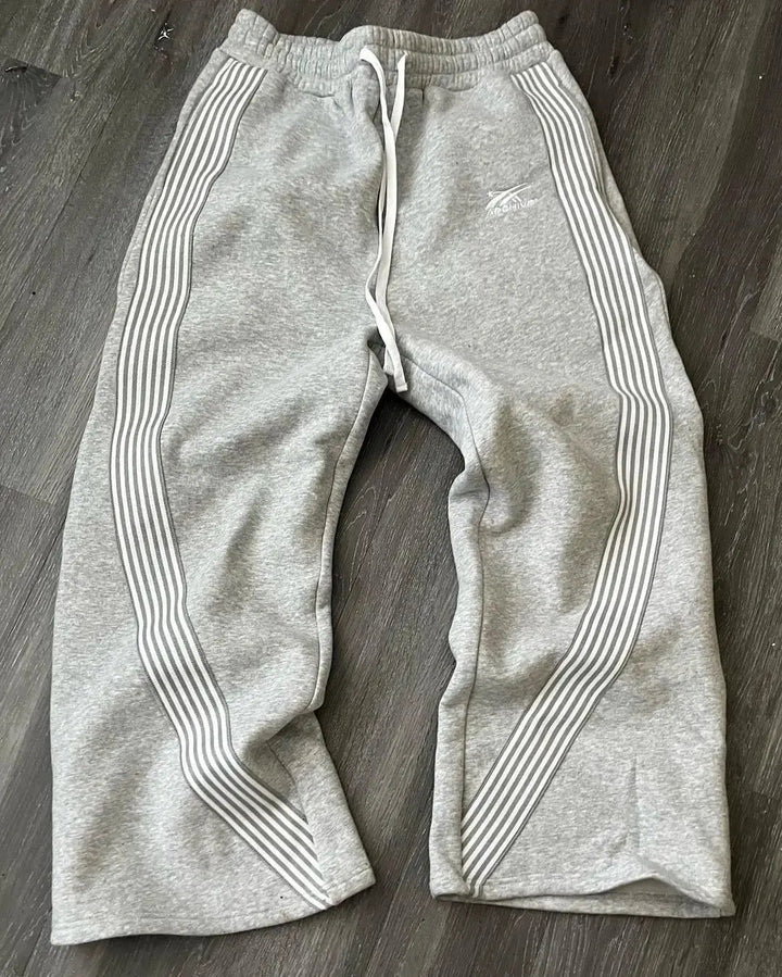 Men's breathable joggers – retro stripe, loose fit for sports and leisure-The Yellow Prime