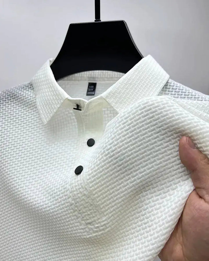 Men's breathable polo shirt - classic fit, cotton for office or casual wear-The Yellow Prime