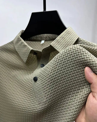 Men's breathable polo shirt - classic fit, cotton for office or casual wear-The Yellow Prime