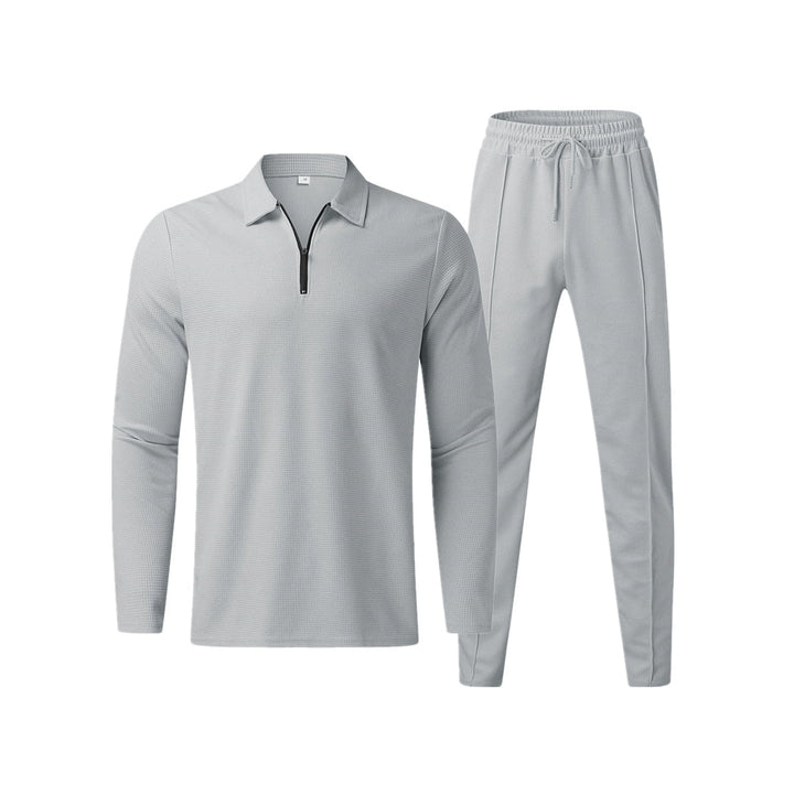 Men's breathable polo shirt set – modern cut, polyester for summer-The Yellow Prime