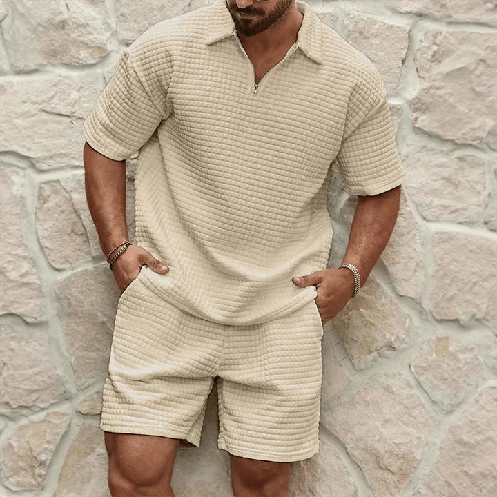 Men's breathable t-shirt and shorts set – soft cotton for summer fun-The Yellow Prime