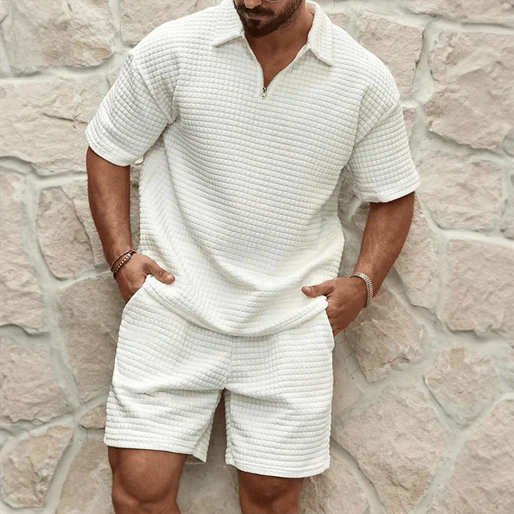Men's breathable t-shirt and shorts set – soft cotton for summer fun-The Yellow Prime