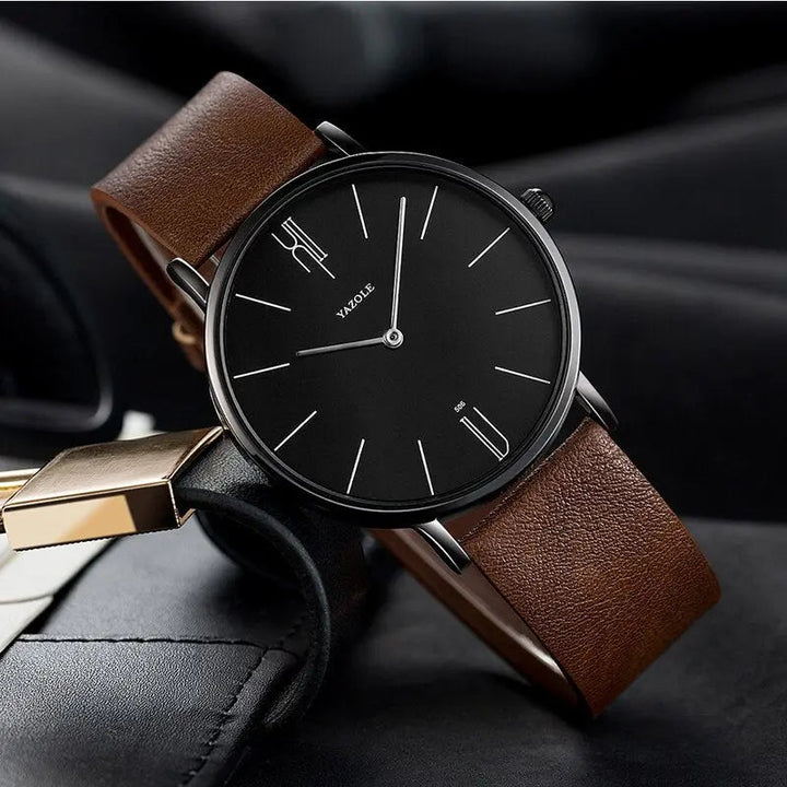 Men's classic stainless steel wristwatch for special occasions-The Yellow Prime