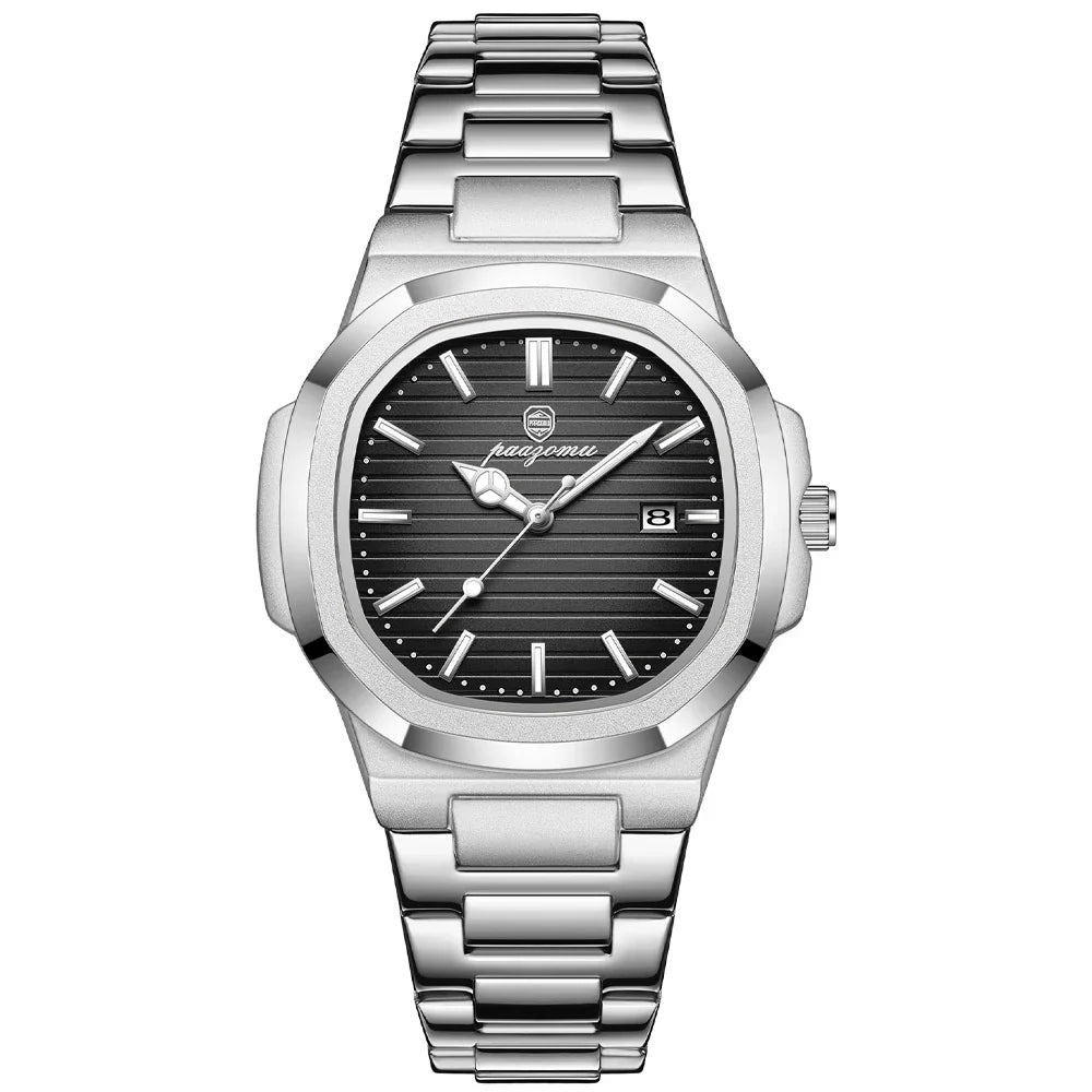 Men's durable stainless steel watch – classic, waterproof, everyday use-The Yellow Prime