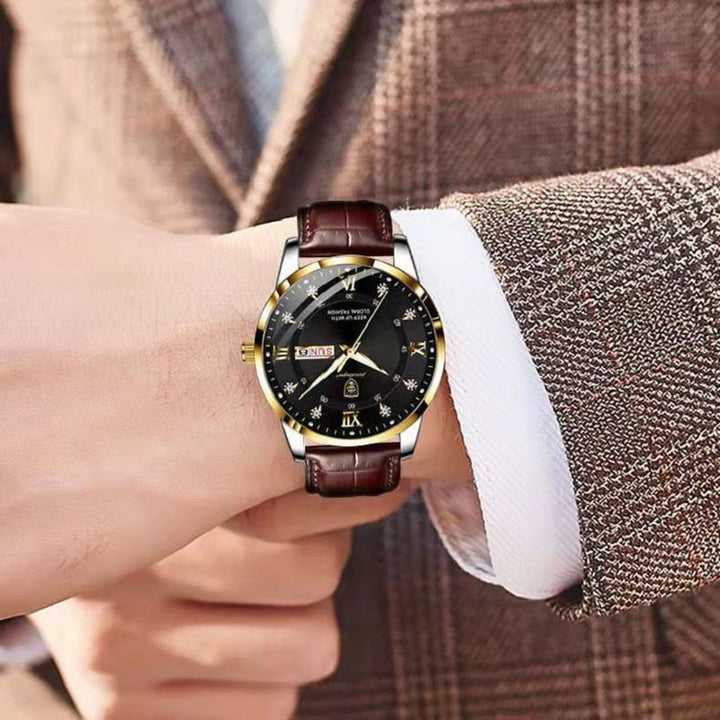 Men's durable waterproof wristwatch with luminous hands for outdoor use-The Yellow Prime