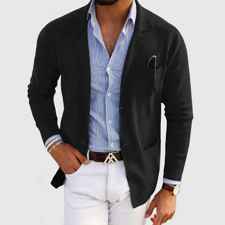 Men's lightweight blazer jacket – classic tailored fit for formal events-The Yellow Prime