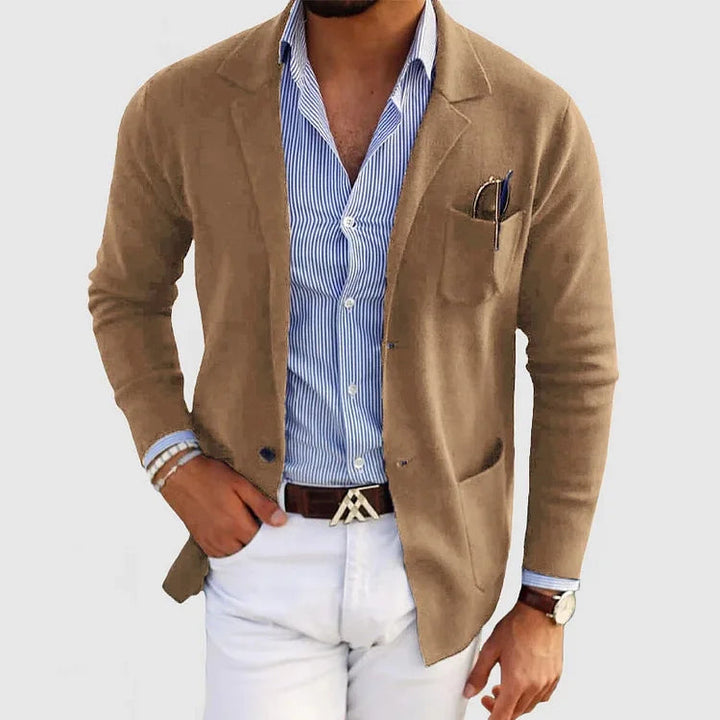 Men's lightweight blazer jacket – classic tailored fit for formal events-The Yellow Prime