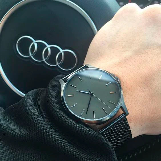 Men's minimalist quartz wristwatch for all occasions-The Yellow Prime