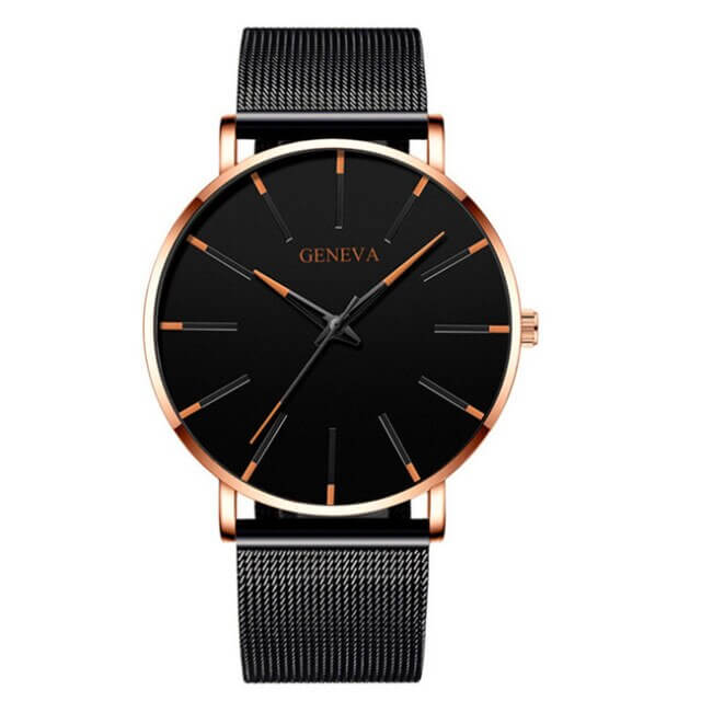 Men's minimalist stainless steel business watch for everyday wear-The Yellow Prime