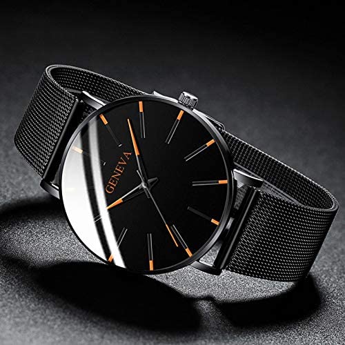 Men's minimalist stainless steel business watch for everyday wear-The Yellow Prime