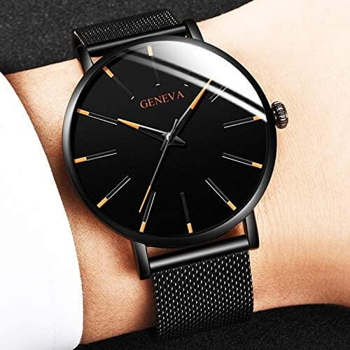Men's minimalist stainless steel business watch for everyday wear-The Yellow Prime