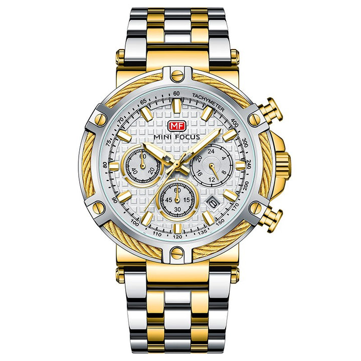 Men's modern stainless steel wristwatch for any occasion-The Yellow Prime