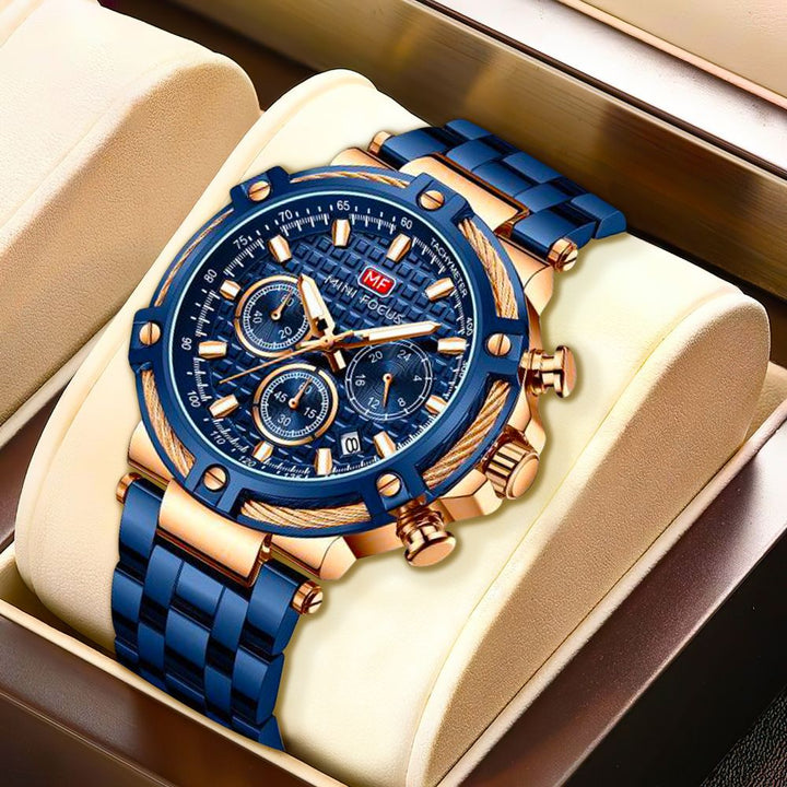 Men's modern stainless steel wristwatch for any occasion-The Yellow Prime