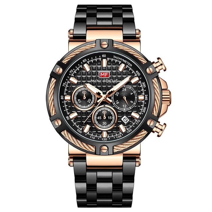 Men's modern stainless steel wristwatch for any occasion-The Yellow Prime