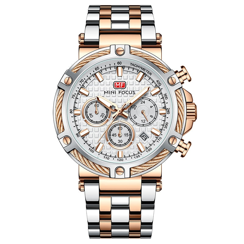 Men's modern stainless steel wristwatch for any occasion-The Yellow Prime