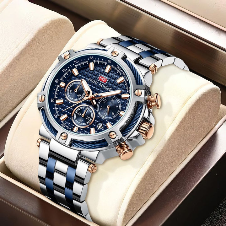 Men's modern stainless steel wristwatch for any occasion-The Yellow Prime