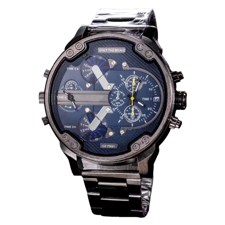 Men's sleek chronograph watch – sophisticated stainless steel design-The Yellow Prime