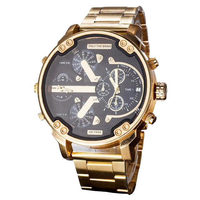 Men's sleek chronograph watch – sophisticated stainless steel design-The Yellow Prime