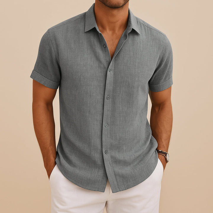 Men's Fitted Cotton Blend Shirt – Modern Classic Smart Casual