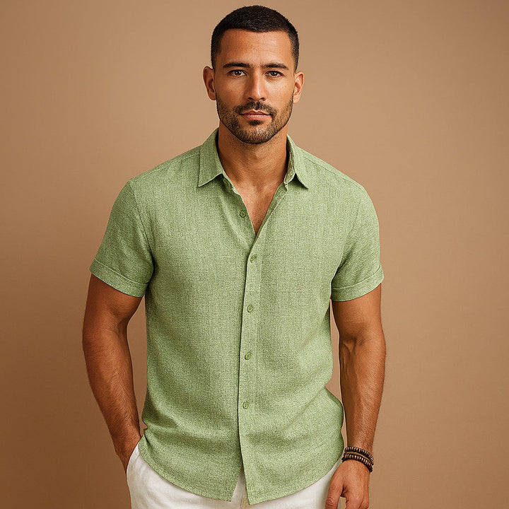 Men's Fitted Cotton Blend Shirt – Modern Classic Smart Casual