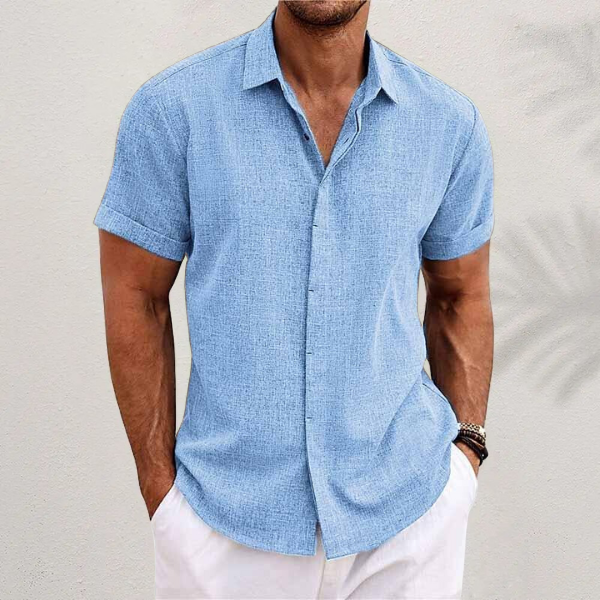 Men's Breathable Lightweight Short-Sleeve Shirt for Comfort