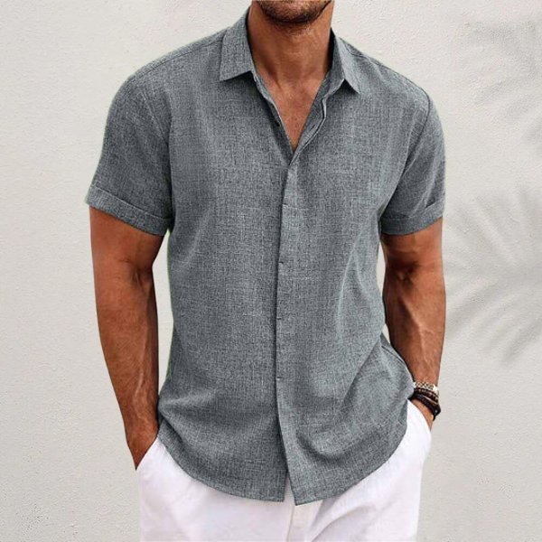 Men's Breathable Lightweight Short-Sleeve Shirt for Comfort
