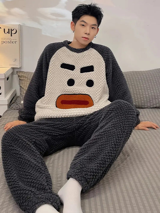 Ensemble de pyjama chaud, confortable et douillet pour homme - L’indispensable du quotidien