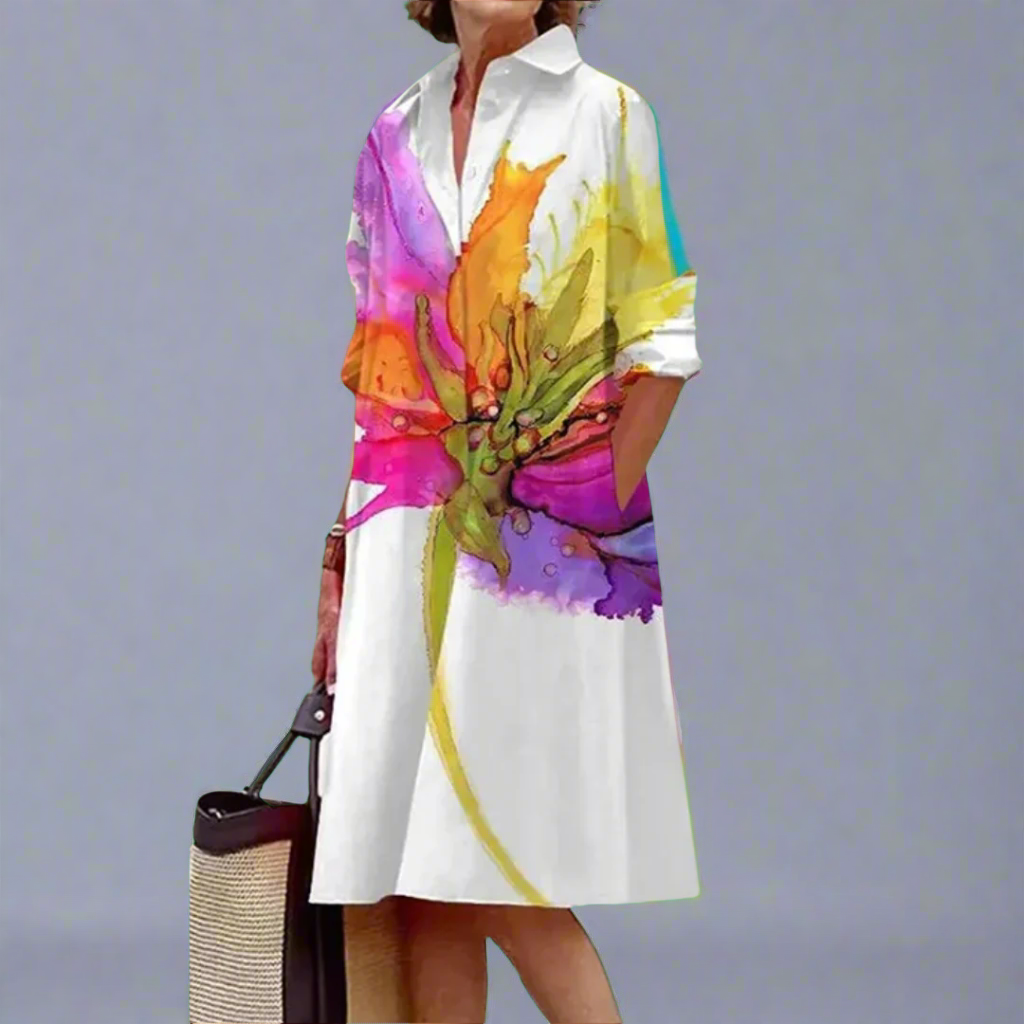 Victoria | Women's Summer Dress - Airy and Relaxed Fit-The Yellow Prime