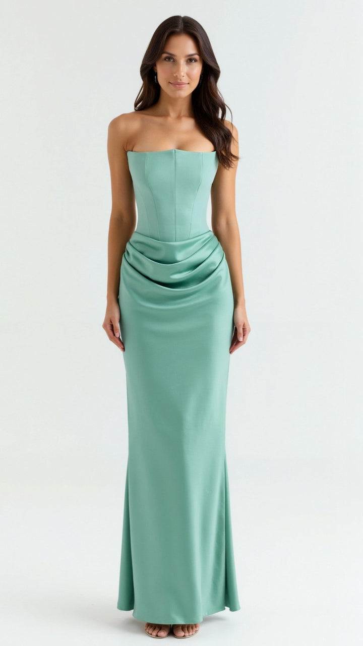 Emily | Women's Column Midi Dress-The Yellow Prime