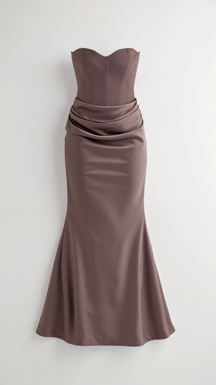 Emily | Women's Column Midi Dress-The Yellow Prime