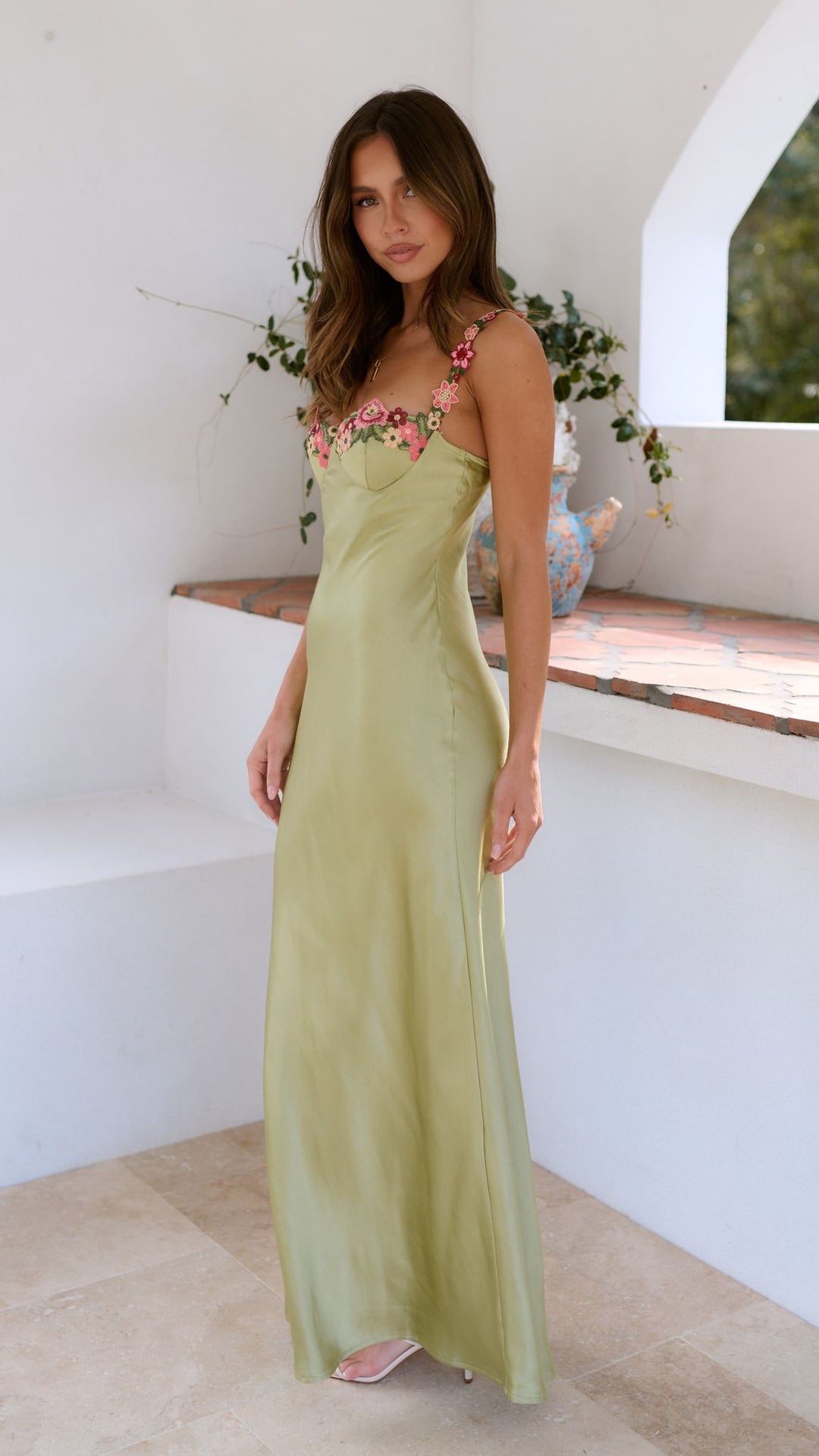 Gabrielle | Women's Elegant Floral Maxi Dress-The Yellow Prime