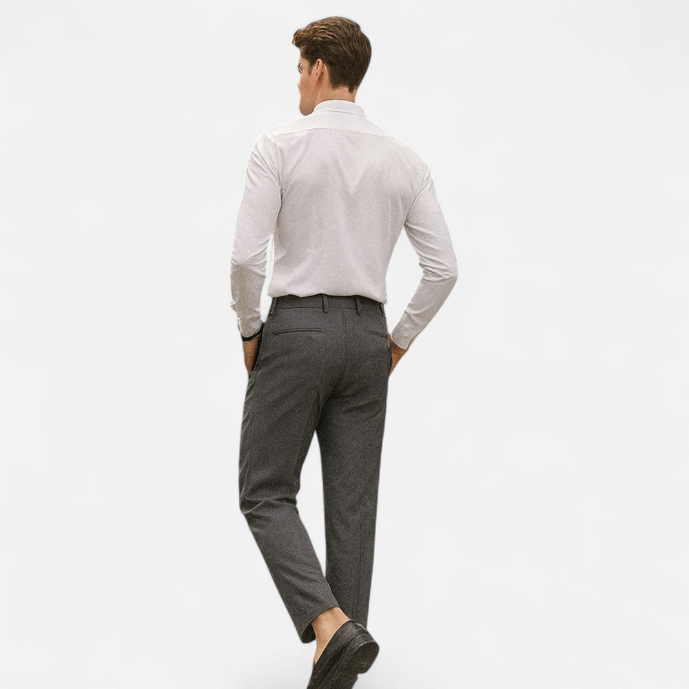 Michael | Men's Slim Fit Tailored Ankle Trousers-The Yellow Prime