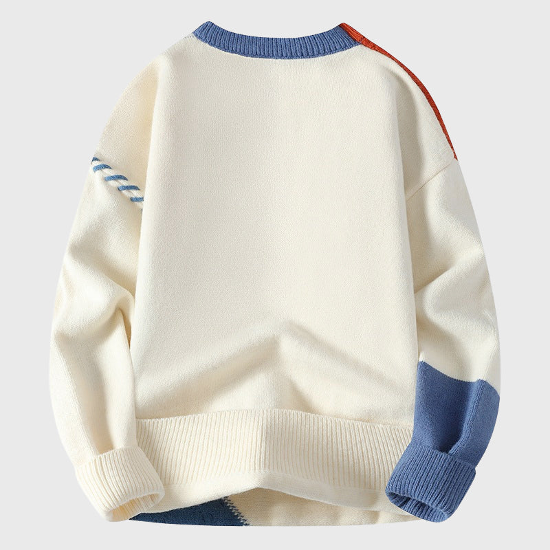 Men's Contrast Stitch Knit Sweater
